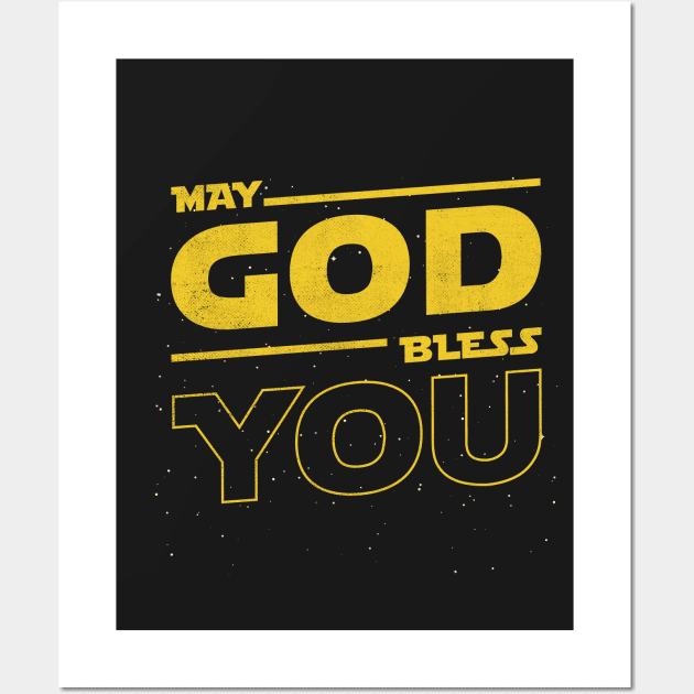 May GOD Bless YOU Wall Art by cowyark rubbark